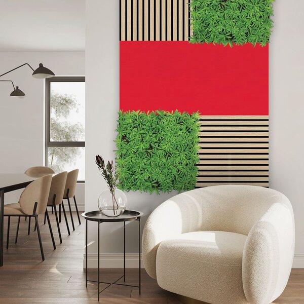 Jangal Modular Wall rPET RED 11200B, 1040 x 520mm, 0,5408m²