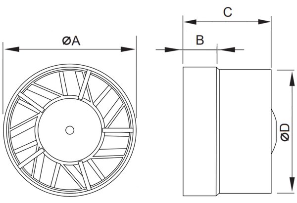 Mexen ZXR 100 koupelnový potrubní ventilátor, bílý - W9607-100-00