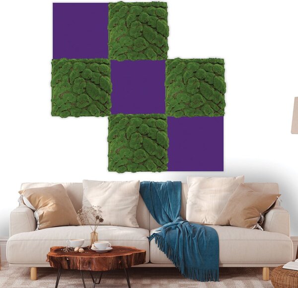 Jangal Modular Wall rPET VIOLET 11201A, 520 x 520mm, 0,2704m²