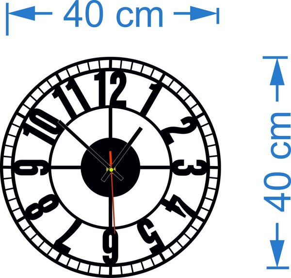 Dřevěné nástěnné hodiny - ARBARO: Přírodní překližka - Topol přírodní Rozměr 30 cm 3114-14445 X0070 HEU-