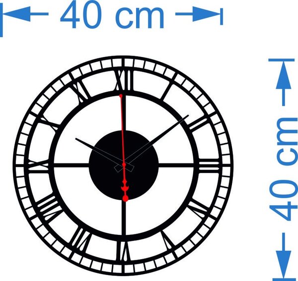 SENTOP | Nástěnné hodiny kruhové s římskými číslicemi I SENTOP X0073-HEU- analogové