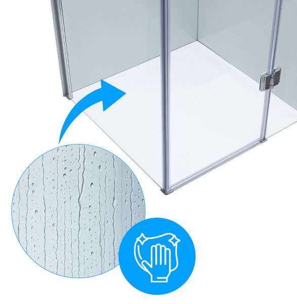 BPS-koupelny Čtvercový sprchový kout ZES KZ1390A 80x80 chrom/transparent - bez vaničky