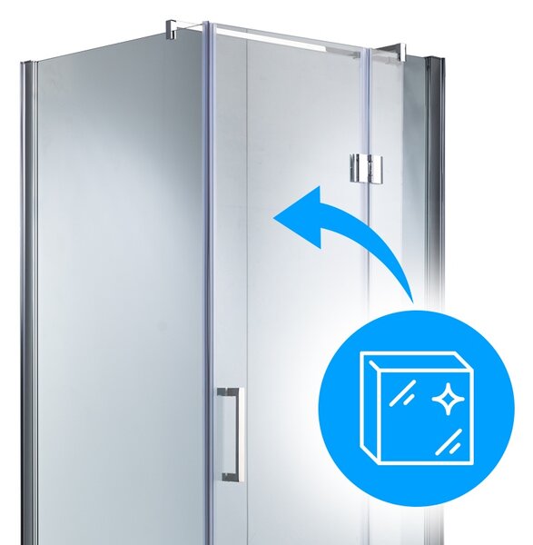 BPS-koupelny Čtvercový sprchový kout ZES KZ1390A 80x80 chrom/transparent - bez vaničky