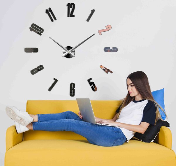 SENTOP | Moderní 3D nástěnné hodiny – Elegantní doplněk do interiéru I SENTOP 12S041 analogové