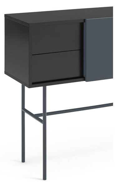 Černo-antracitový konzolový stolek 35x110 cm Nube – Teulat