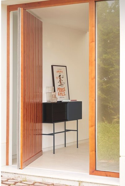 Černo-antracitový konzolový stolek 35x110 cm Nube – Teulat