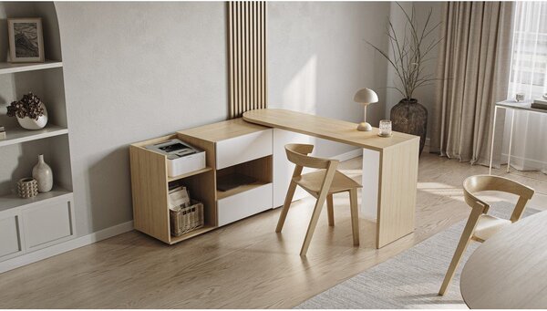 Pracovní stůl s deskou v dubovém dekoru 48x159 cm Tango – TemaHome