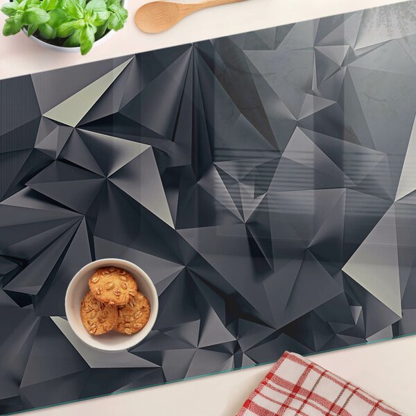 Skleněná krájecí deska Geometrie v odstínech šedé ddk-nr-wm-00007883