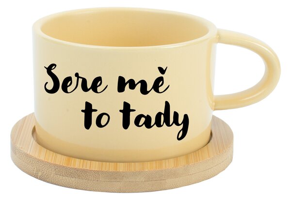 SERE MĚ TO TADY - žlutý hrníček makronka 200 ml