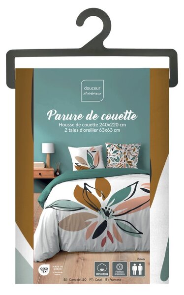 Bílé bavlněné povlečení na dvoulůžko/prodloužené 240x220 cm Octavia – douceur d'intérieur