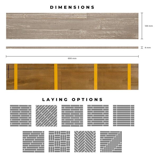 Mywoodwall Arcadian MARTINI MWWA004, 0,98m²