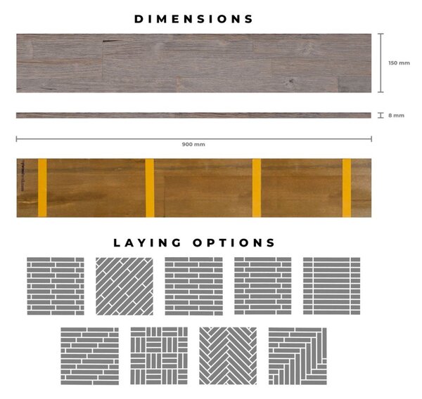 Mywoodwall Brushed Grain DRIFTWOOD MWWB003, 0,945m²