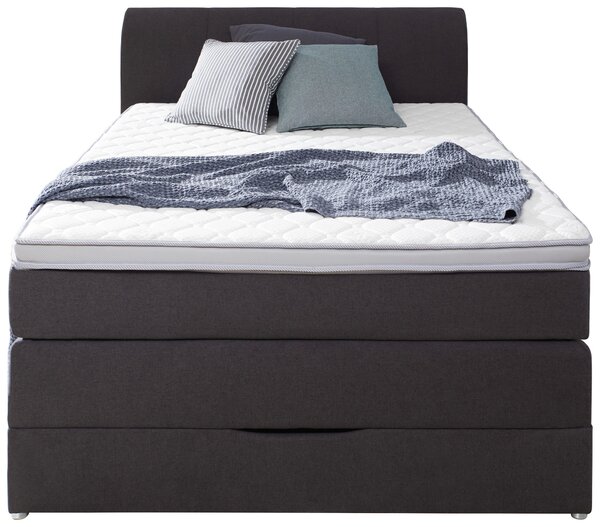 POSTEL BOXSPRING, 120/200 cm, antracitová Carryhome - Postele s úložným prostorem, Online Only