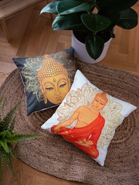 MK Lůžkoviny Povlak na polštář mikroplyš 45 x 45 cm - Buddha 8
