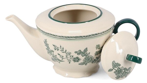 Zelená/slonovinová porcelánová konvice na čaj 920 ml Cyril – S|P Collection
