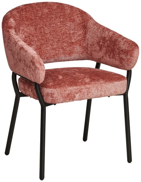 ŽIDLE S PODRUČKAMI, železo, mikrovlákno, pink MID.YOU - Jídelní židle, Online Only