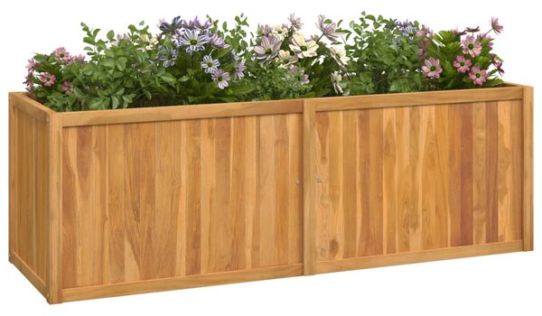 Vyvýšený záhon 150 x 50 x 50 cm masivní teakové dřevo