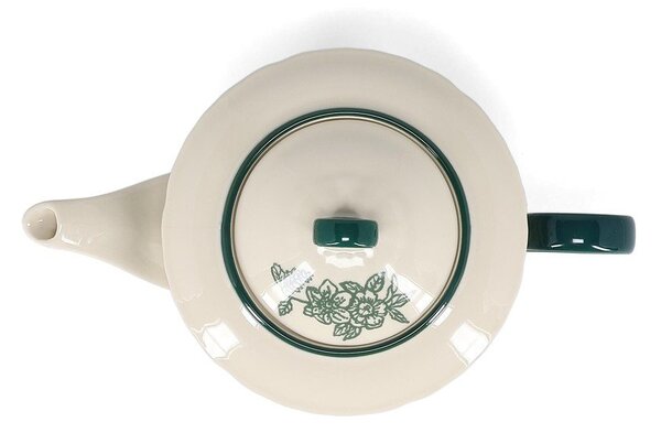 Zelená/slonovinová porcelánová konvice na čaj 920 ml Cyril – S|P Collection