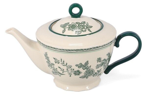Zelená/slonovinová porcelánová konvice na čaj 920 ml Cyril – S|P Collection