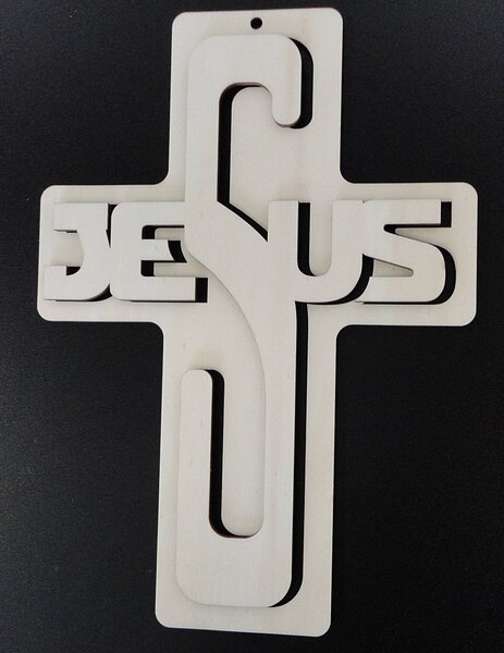 Dekorace ze dřeva - Jesus, rozměr-260x187 mm: Přírodní překližka - Topol přírodní 3202-15841 PR0047-HEU-