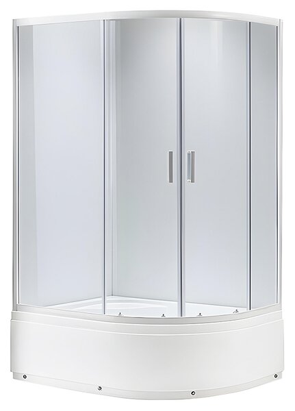 BPS-koupelny Asymetrický sprchový kout MAJA WH R 115x85 cm pravý, bílý/transparent v setu s hlubokou sprchovou vaničkou