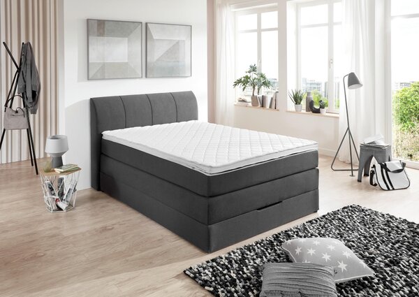 POSTEL BOXSPRING, 120/200 cm, antracitová Carryhome - Postele s úložným prostorem, Online Only