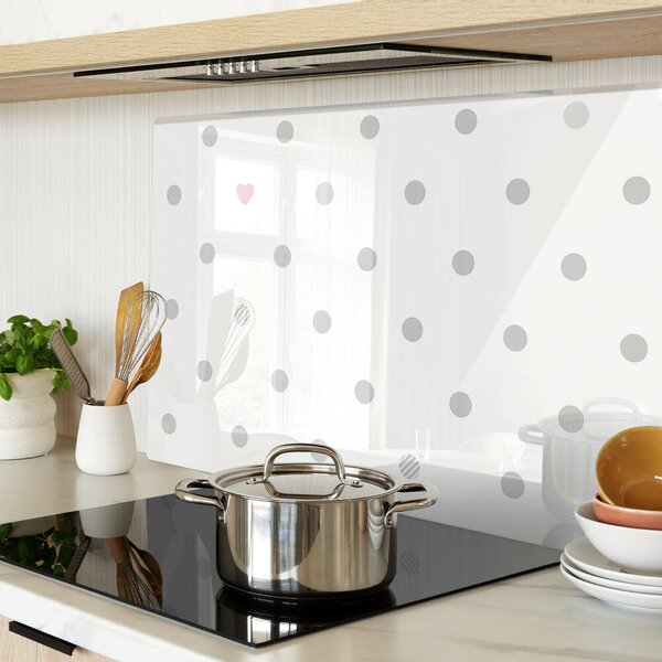 Skleněná krájecí deska Tečky a srdíčko ddk-nr-wm-00007891