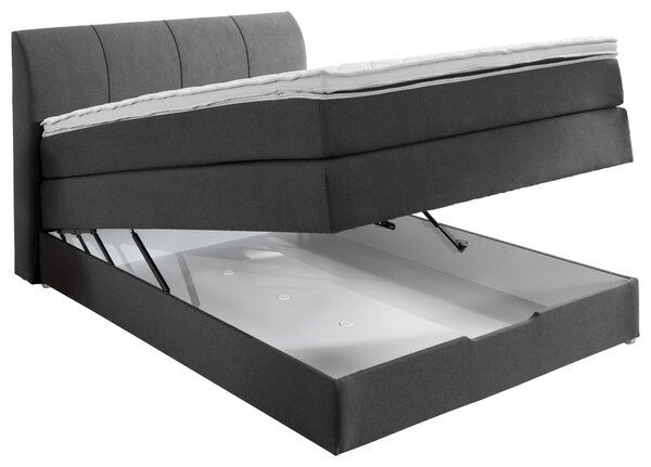 POSTEL BOXSPRING, 120/200 cm, antracitová Carryhome - Postele s úložným prostorem, Online Only