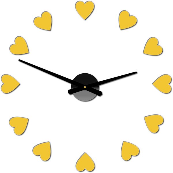 Velké nástěnné hodiny s motivem srdce I SENTOP 12S051: Černá Ral 9005 Černá barva RAL 9005 3259-15915 12S051 Wall clock HEU-