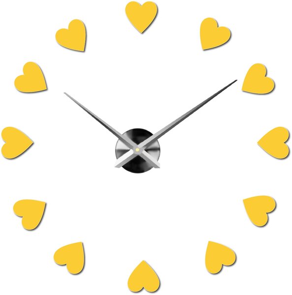Velké nástěnné hodiny s motivem srdce I SENTOP 12S051: Černá Ral 9005 Černá barva RAL 9005 3259-15915 12S051 Wall clock HEU-