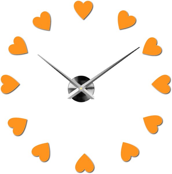 Velké nástěnné hodiny s motivem srdce I SENTOP 12S051: Černá Ral 9005 Černá barva RAL 9005 3259-15915 12S051 Wall clock HEU-