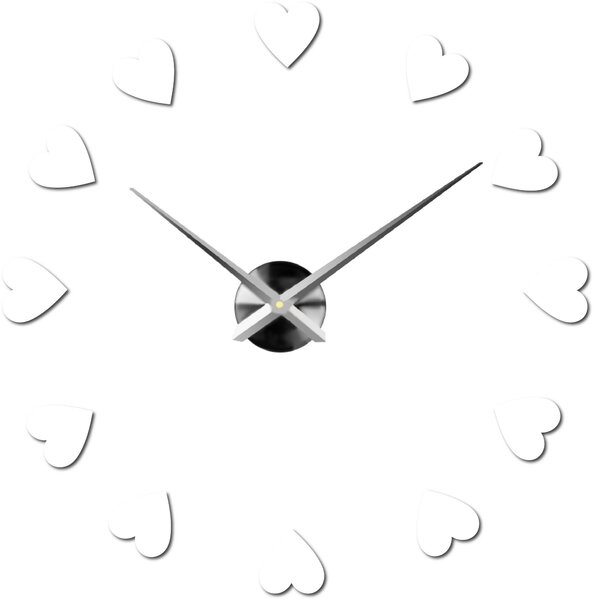 Velké nástěnné hodiny s motivem srdce I SENTOP 12S051: Černá Ral 9005 Černá barva RAL 9005 3259-15915 12S051 Wall clock HEU-