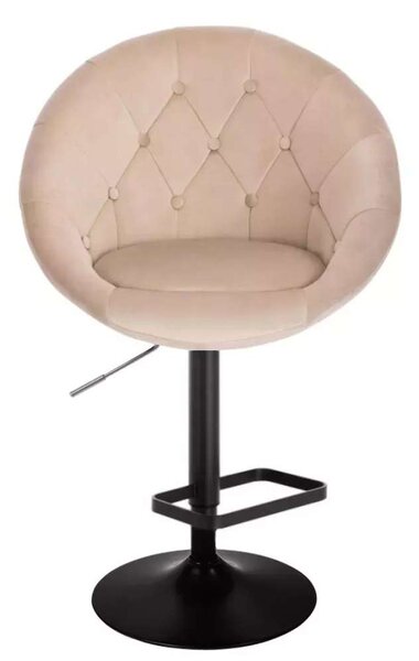 LuxuryForm DESIGN Barová židle VERA VELUR na černém talíři - latte