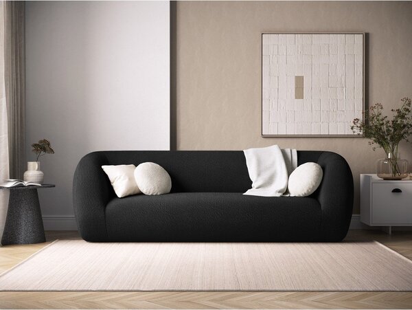 Tmavě šedá pohovka z textilie bouclé 230 cm Essen – Cosmopolitan Design