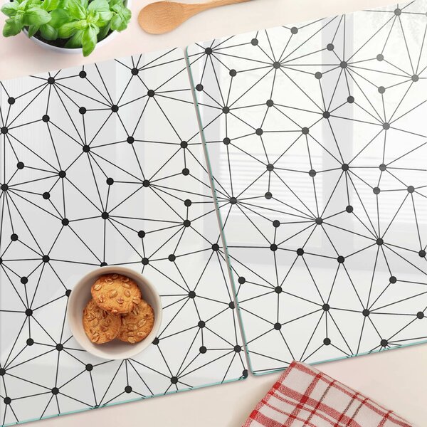 Skleněná krájecí deska Mřížková geometrie ddk-nr-wm-00007898