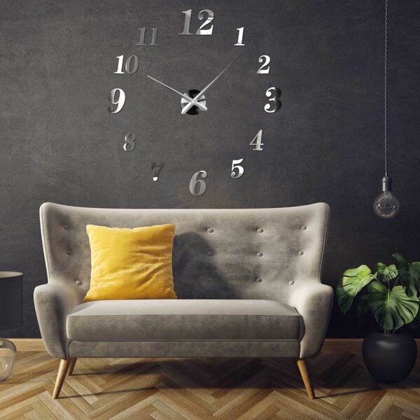 Trendy nástěnné hodiny z plexiskla | CONNIE: Černá Ral 9005 Černá barva RAL 9005 80 cm 3287-102730 12S004 bez srdiecka