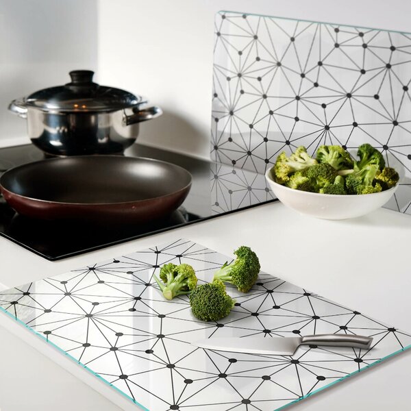 Skleněná krájecí deska Mřížková geometrie ddk-nr-wm-00007898