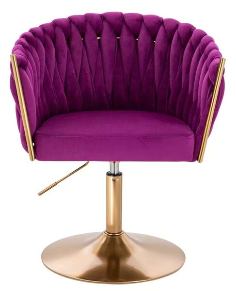 LuxuryForm DESIGN Židle NORDEN VELUR na zlatém talíři - fuchsie