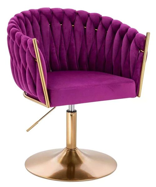 LuxuryForm DESIGN Židle NORDEN VELUR na zlatém talíři - fuchsie