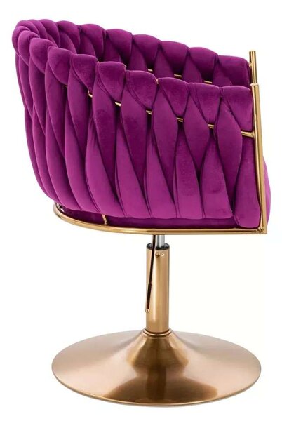 LuxuryForm DESIGN Židle NORDEN VELUR na zlatém talíři - fuchsie