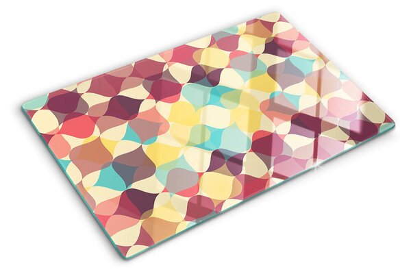 Skleněné krájecí prkénko Geometrie barevných kruhů ddk-nr-wm-00007899