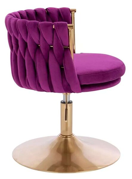 LuxuryForm DESIGN Židle LYON VELUR na zlatém talíři - fuchsie