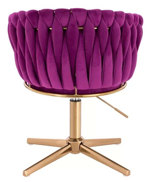 LuxuryForm DESIGN Židle NORDEN VELUR na zlatém kříži - fuchsie