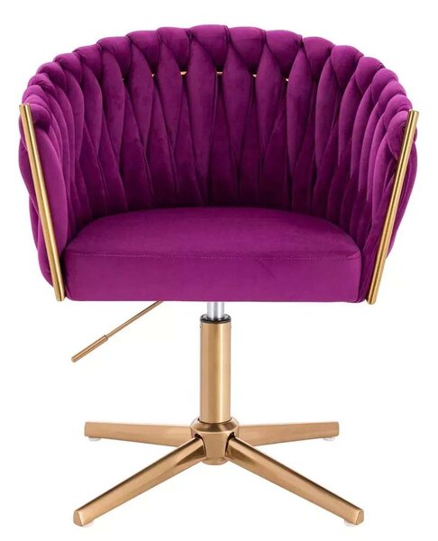 LuxuryForm DESIGN Židle NORDEN VELUR na zlatém kříži - fuchsie