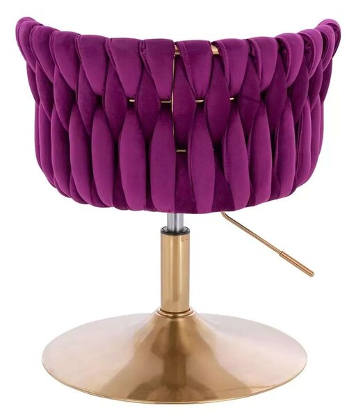 LuxuryForm DESIGN Židle LYON VELUR na zlatém talíři - fuchsie