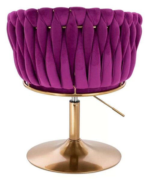 LuxuryForm DESIGN Židle NORDEN VELUR na zlatém talíři - fuchsie