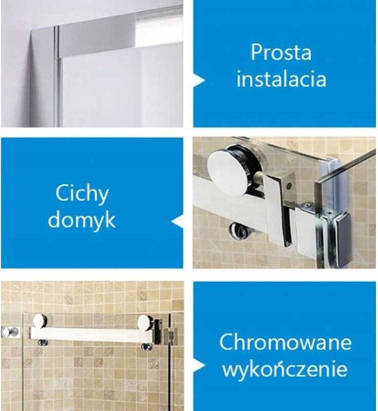BPS-koupelny Obdélníkový sprchový kout ZES BS15B 110x80 černá/transparent - bez vaničky