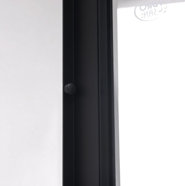 BPS-koupelny Posuvné sprchové dveře NOVA BL 90 cm černá/transparent pro instalaci do niky - bez vaničky