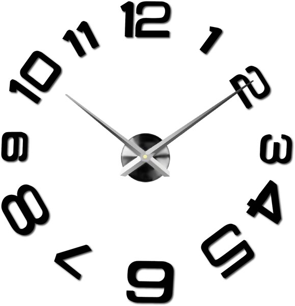 SENTOP | Moderní nalepovací nástěnné hodiny | 3D hodiny 12S053-Wanduhr HEU- analogové