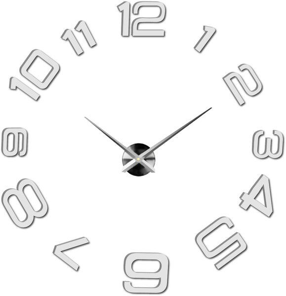 SENTOP | Moderní nalepovací nástěnné hodiny | 3D hodiny 12S053-Wanduhr HEU- analogové